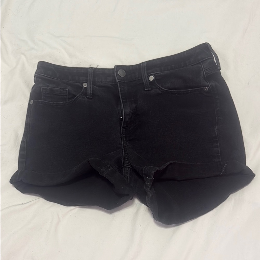 Black Denim Women's Shorts